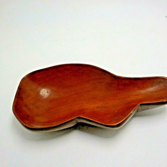 Vintage Wooden Bowl Kidney Shaped Mid Century Retro - Picture 4 of 8